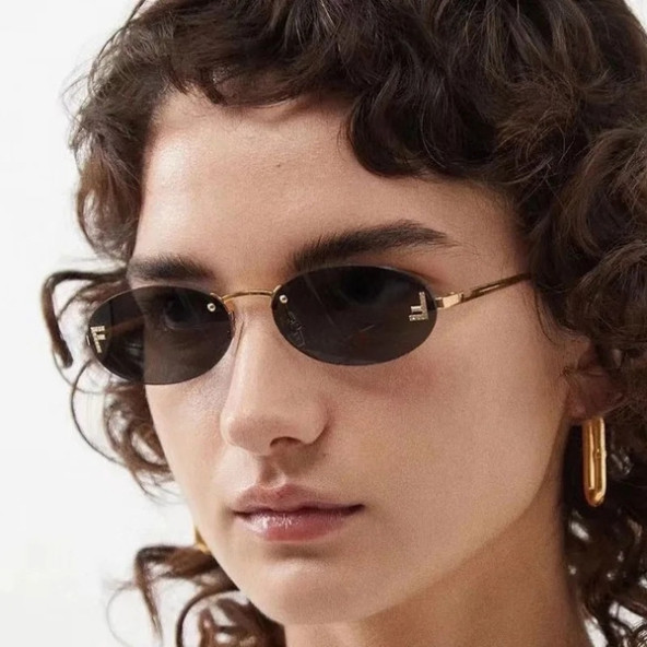 Bayan Güneş Gözlüğü 2024 F Model Siyah Renk Yeni Sezon UV Korumalı + Saklama Kap Hediyeli - Resim 10