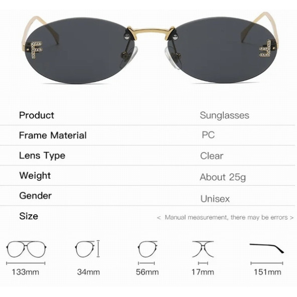 Bayan Güneş Gözlüğü 2024 F Model Siyah Renk Yeni Sezon UV Korumalı + Saklama Kap Hediyeli - Resim 3