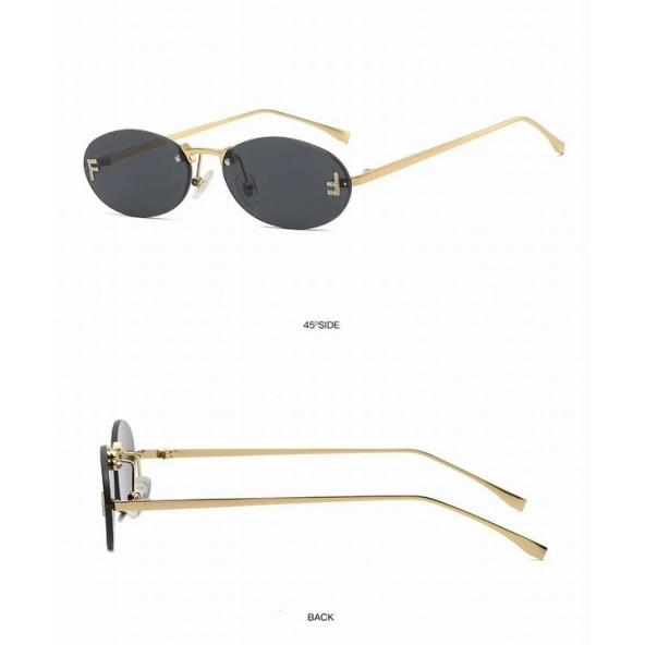 Bayan Güneş Gözlüğü 2024 F Model Siyah Renk Yeni Sezon UV Korumalı + Saklama Kap Hediyeli ürün görseli 1