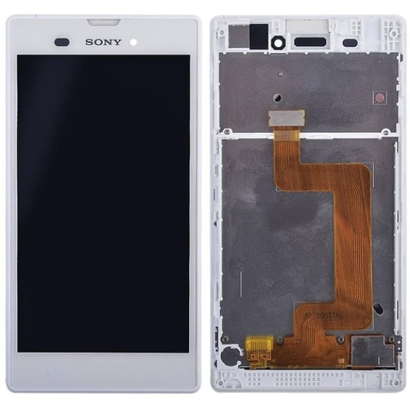 Sony Xperia T3 Lcd Ekran Beyaz Dokunmatik Ekran Çıtalı ürün görseli 1