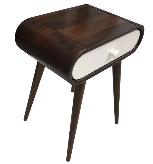 Komodin 13272 Torna RETRO Çekmece 1Adet Renk Porselen Kulp Kayın Torna El Yapım