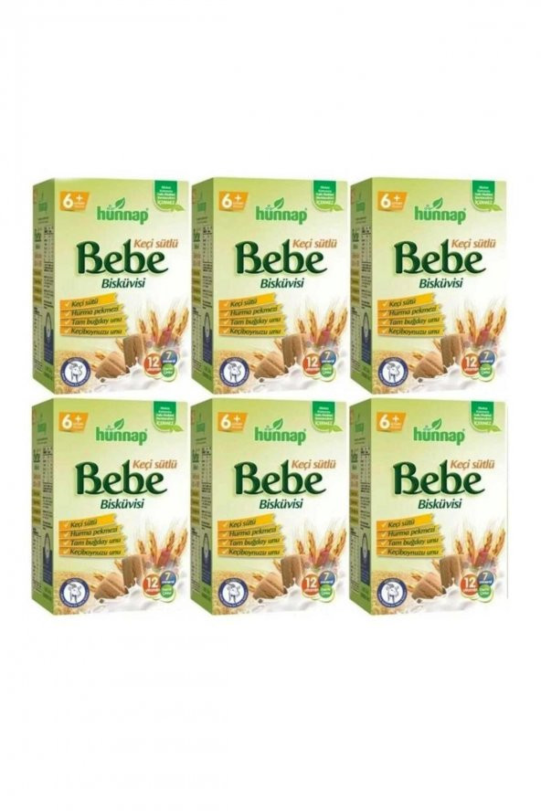 Keçi Sütlü Bebe Bisküvisi 400 Gr 6 Adet