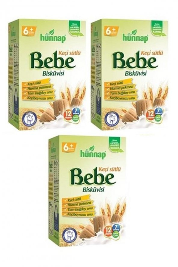 Keçi Sütlü Bebe Bisküvisi 400gr 3 Adet