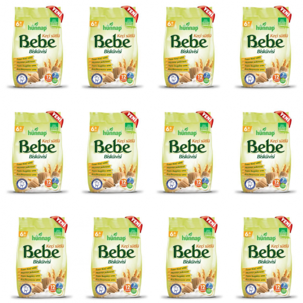 Hünnap Bebe Bisküvisi 200 gram×12 adet