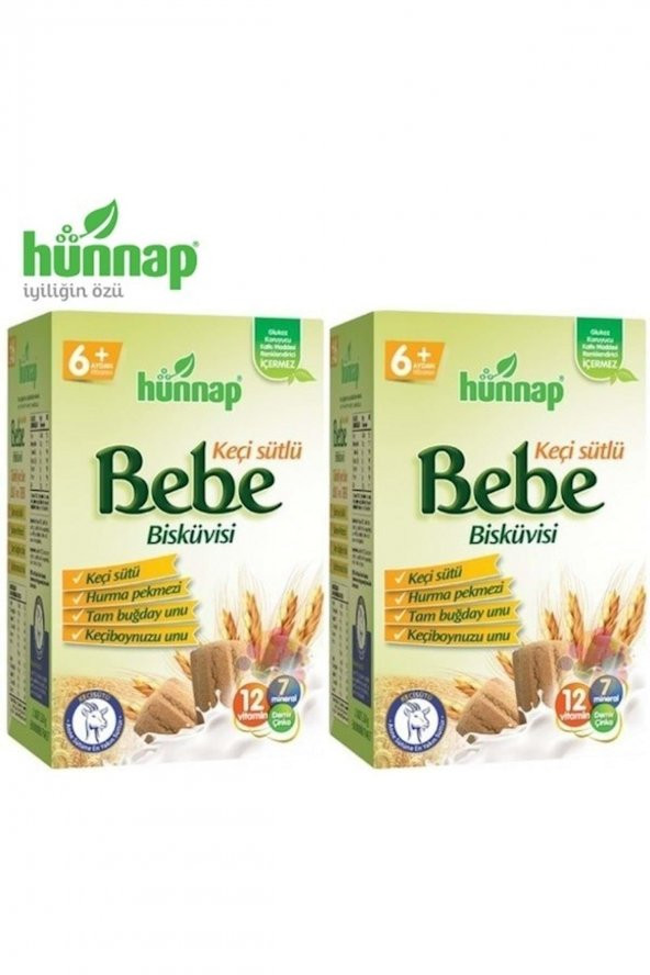 Hunnap Bebe Bisküvisi Keçi Sütlü 400 gr X 2 Adet