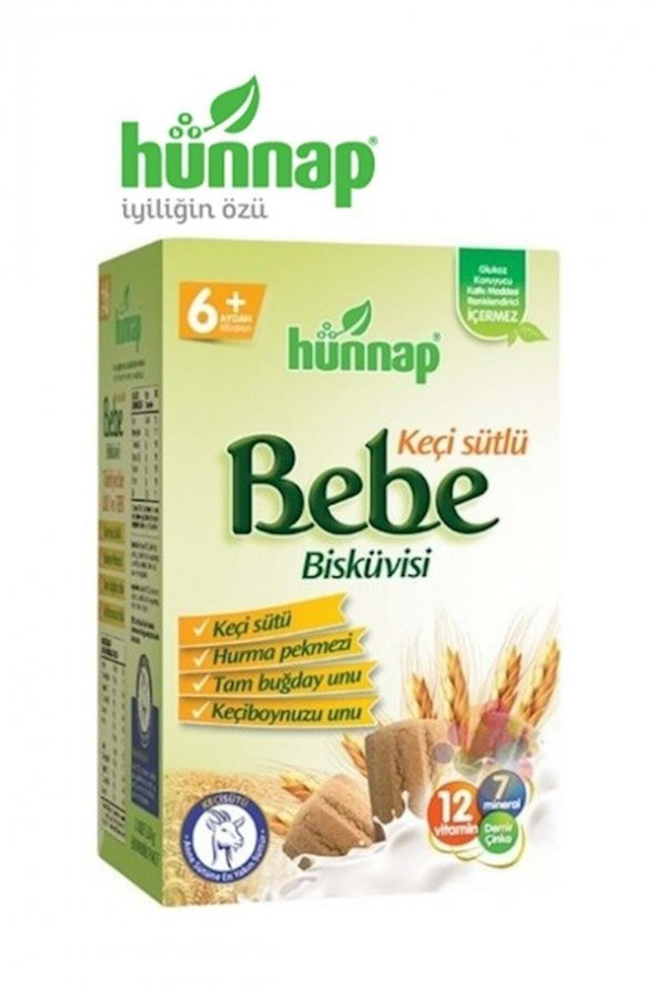 Hunnap Bebe Bisküvisi Keçi Sütlü 400 Gr X 12 Adet