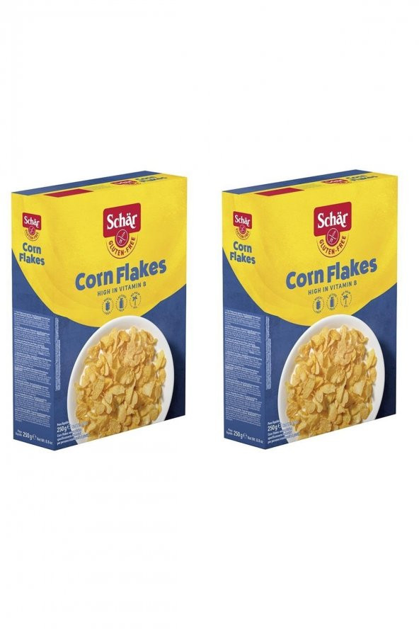 Corn Flakes Glutensiz Sade Mısır Gevreği 250 G 2 Adet