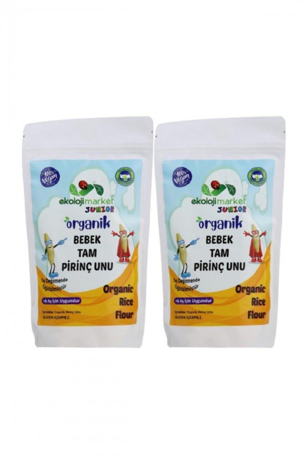 Ekoloji Market Organik Bebek Tam Pirinç Unu 250 Gr X 2 Adet