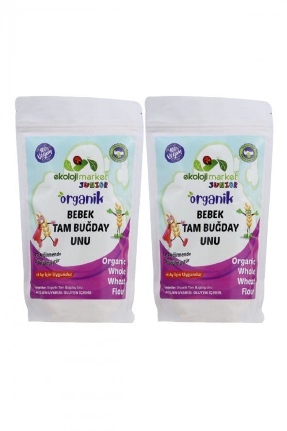 Ekoloji Market Organik Bebek Tam Buğday Unu 250 Gr X 2 Adet