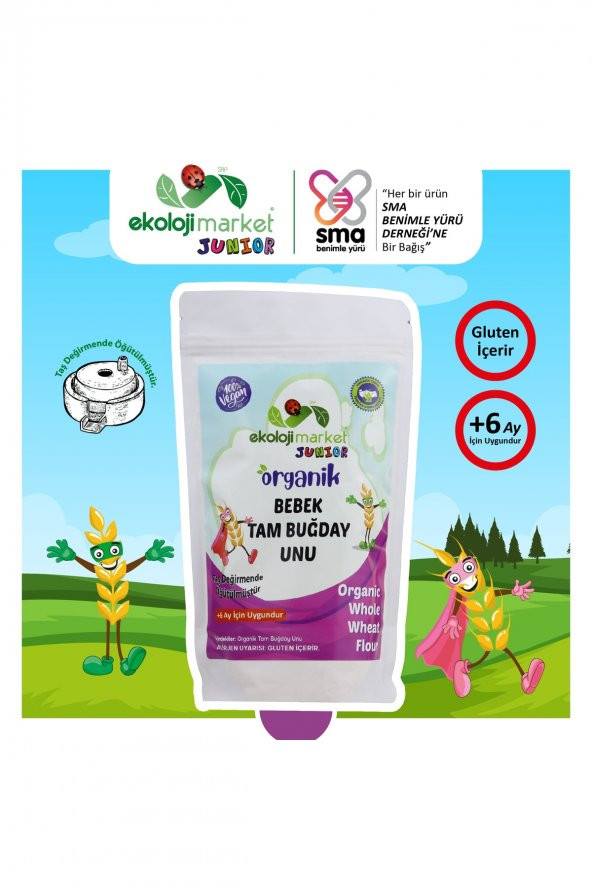 Ekoloji Market Organik Bebek Tam Buğday Unu 250 Gr - 2
