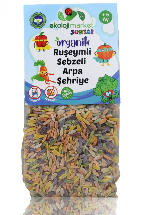 Ekoloji Market Organik Ruşeymli Sebzeli Bebek Makarnası Arpa Şehriye 250 Gr ( Süt Ve Yumurta Içermez)