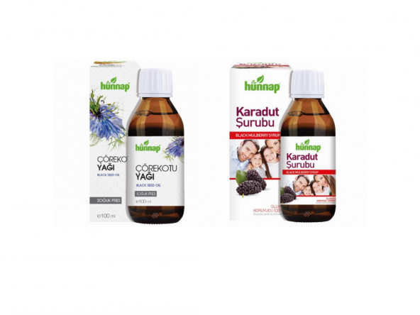 Hünnap Karadut Şurubu+ Çörekotu Yağı