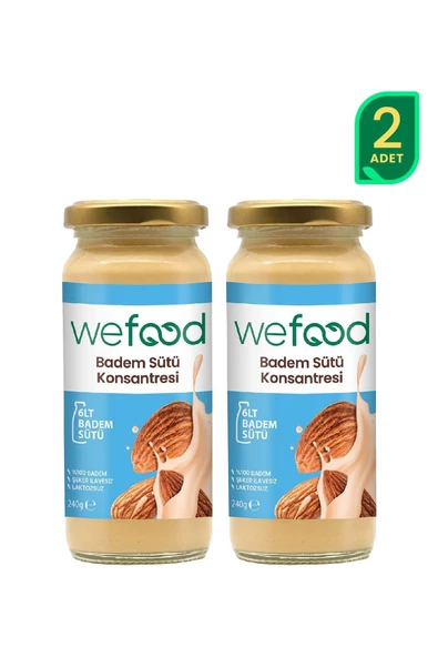 Wefood Badem Sütü Konsantresi (%100 Badem) 240 gr 2'li