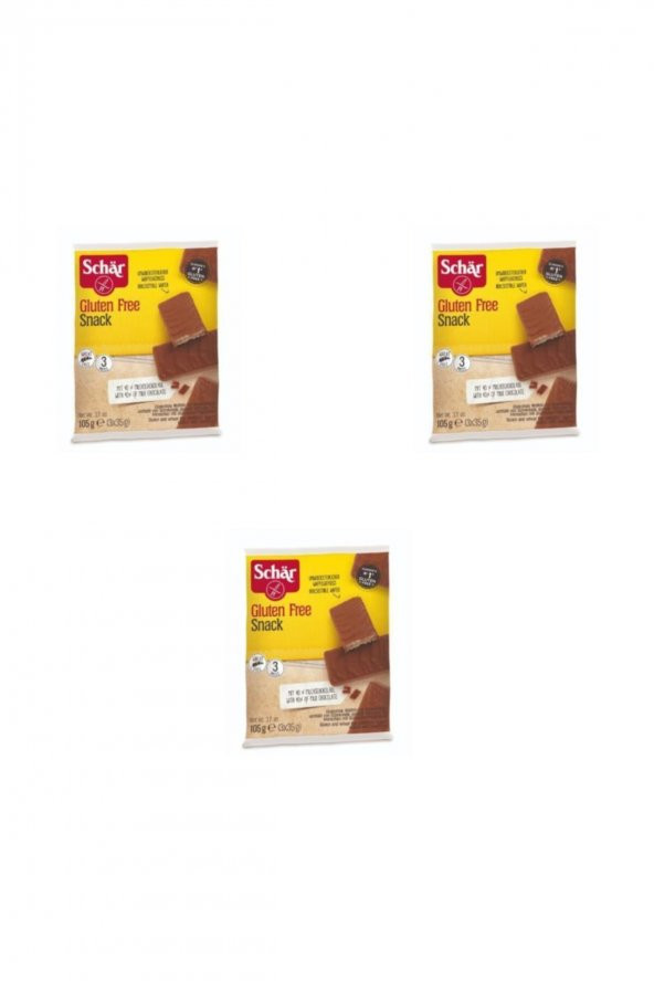 Schar Glutensiz Snack Çikolata X 3 Adet 105 G