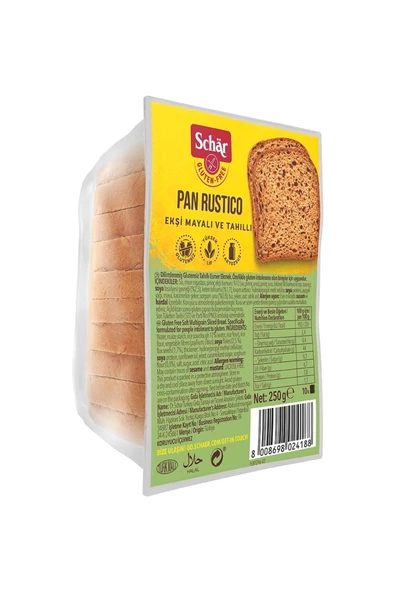 Schar Rustico Glutensiz Lifli Ekmek 250 gr (8 ADET) - 2