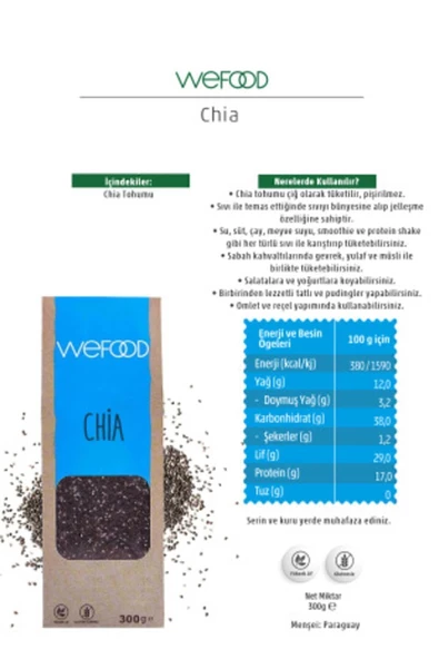 Wefood Siyah Chia 300 gr - 3