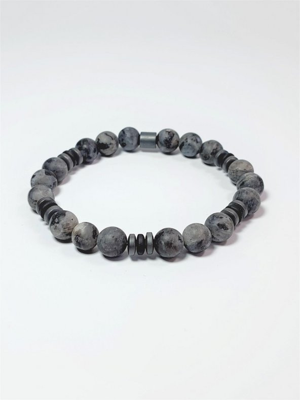 JTSS23KOB1317 JANTİ 2'Lİ KOMBİN BİLEKLİK JADE HEMATİT DOĞALTAŞ ve DERİ KUTULU GARANTİLİ - Resim 4