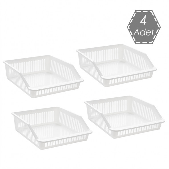 Porsima Org-25 4 lü Çok Amaçlı Buzdolabı İçi Düzenleyici Sebze Meyve Organizer Sepet - 3