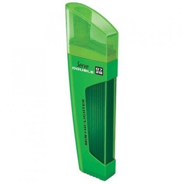 Serve Double 0.7 mm Yeşil - Min & Fosforlu Kalem