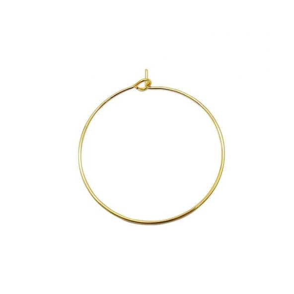 30 mm Altın Renk Halka Küpe Takı Malzemesi 20 Adet - 4