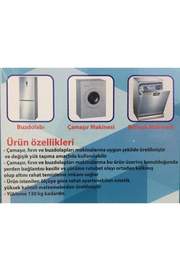 Teleskopik Çamaşır Makinası  Altlığı Ve Buzdolabı Altlığı Çamaşır Bulaşık Makinesi  Altlığı - 5