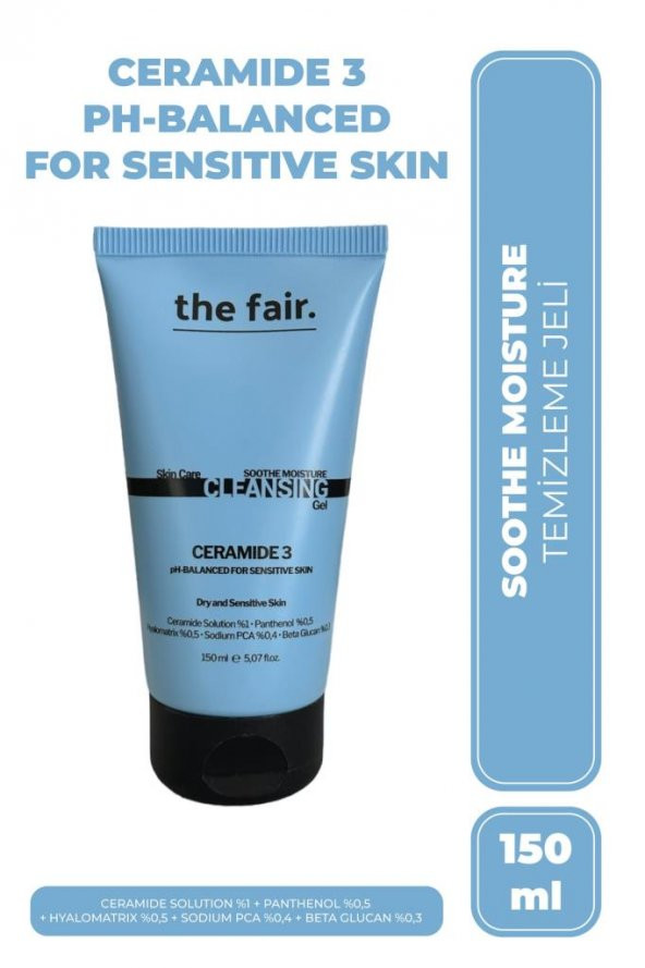THE FAIR SKIN CARE SOOTHE MOISTURE CLEANSIN GEL CEREMIDE 3