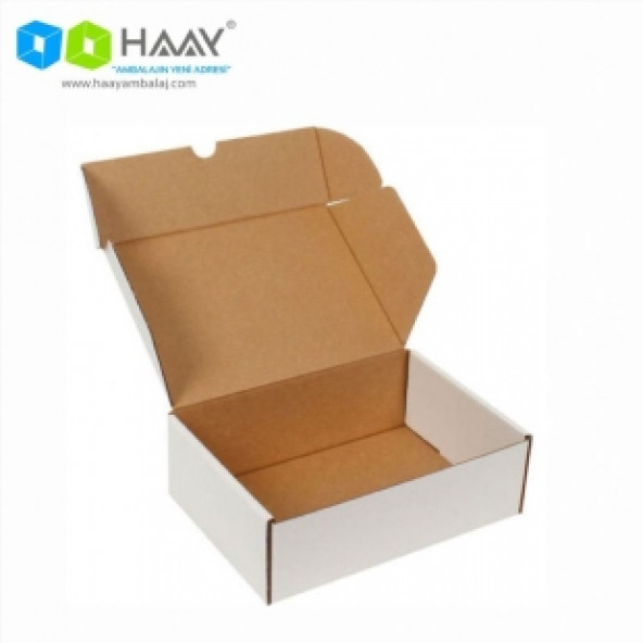 HAAY AMBALAJ 20x13x3,8cm Kilitli Kutu - Beyaz ( 10 ADET) ürün görseli 1