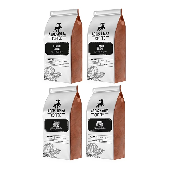 Addis Ababa Coffee Lemmu 225 gr X 4 Adet Çekirdek Kahve
