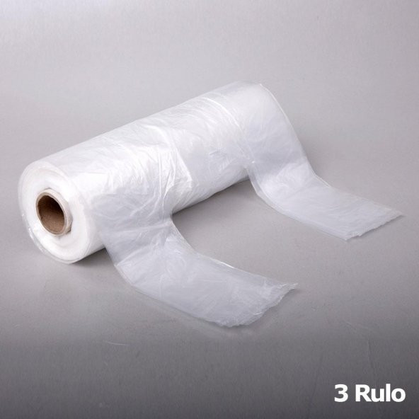 Rulo Şeffaf Market Poşet Torba - Hışır Atlet Poşet - Büyük Boy - 200 Adetlik 3 Rulo - 2