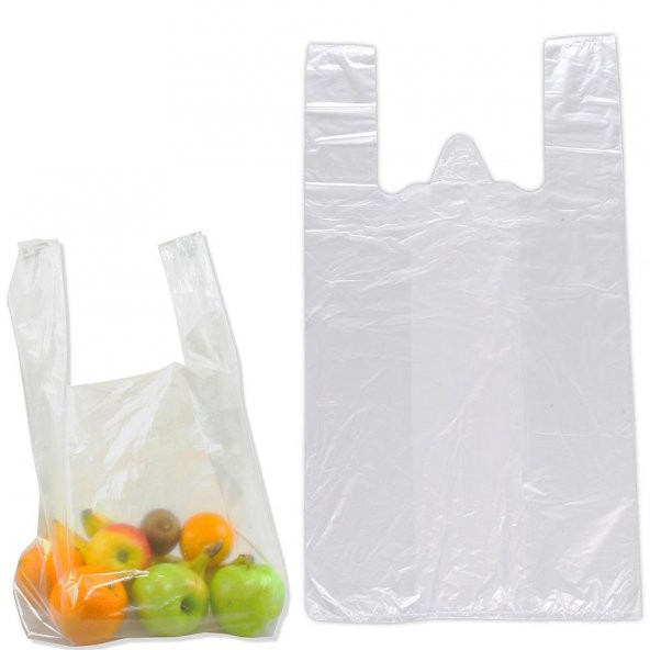 Rulo Şeffaf Market Poşet Torba - Hışır Atlet Poşet - Büyük Boy - 200 Adetlik 3 Rulo - 5