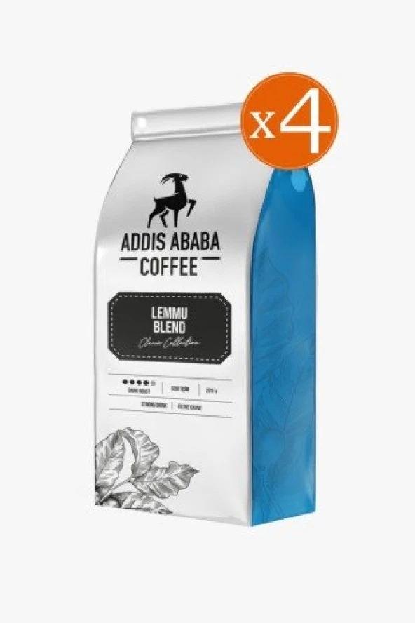 Addis Ababa Coffee Lemmu 225 gr X 4 Adet Filtre, Espresso, Çekirdek Kahve