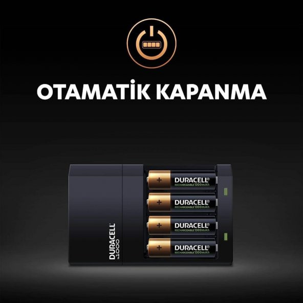 Duracell CEF 14 Pil Şarj Aleti 1300 mAh AA 2'li Şarj Edilebilir Pil - 3