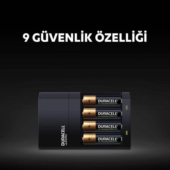 Duracell CEF 14 Pil Şarj Aleti 1300 mAh AA 2'li Şarj Edilebilir Pil - 5