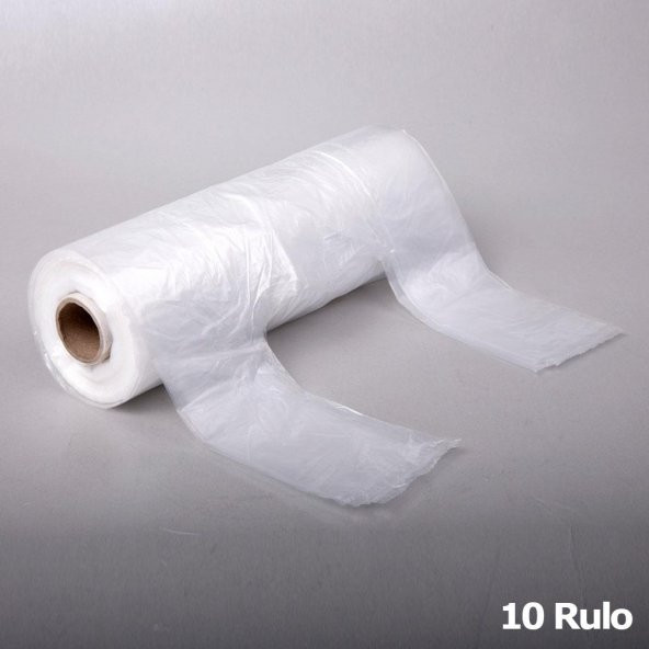Şeffaf Market Rulo Torba Poşet - Hışır Atlet Poşet - Büyük Boy - 200 Adetlik 10 Rulo - Resim 2