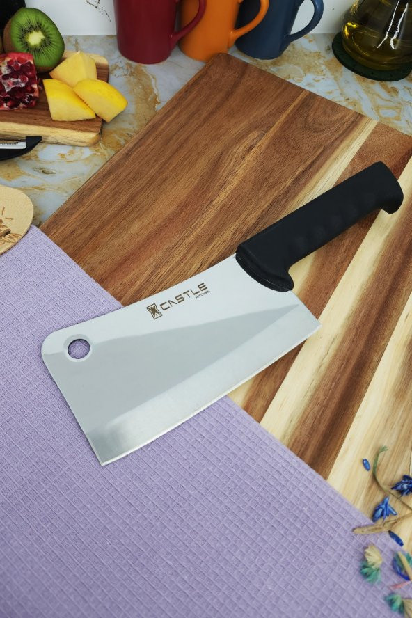 CASTLE KITCHEN Incisive Mutfak Bıçak Profesyonel Et Tavuk Satırı Zırhı Günlük Kullanım ( 3mm Kalınlık )
