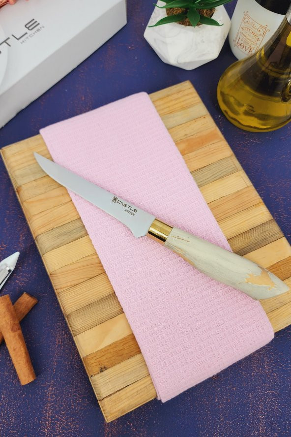 CASTLE KITCHEN Nergis Serisi Mutfak Bıçak Sıyırma Günlük Kullanım Doğrama Bıçağı