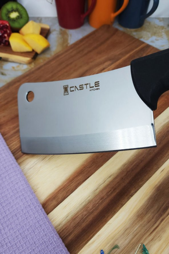 CASTLE KITCHEN Incisive Mutfak Bıçak Profesyonel Et Tavuk Satırı Zırhı Günlük Kullanım ( 3mm Kalınlık )