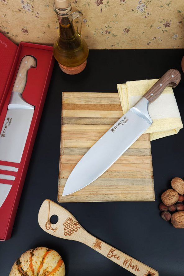 CASTLE KITCHEN Durable Serisi Mutfak Bıçak Seti Şef Bıçağı Et Ekmek Sebze Doğrama Bıçağı ( Xll )
