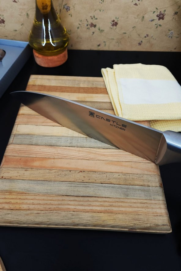CASTLE KITCHEN Durable Serisi Mutfak Bıçak Seti Şef Bıçağı Et Ekmek Sebze Doğrama Bıçağı ( Xl ) - 5