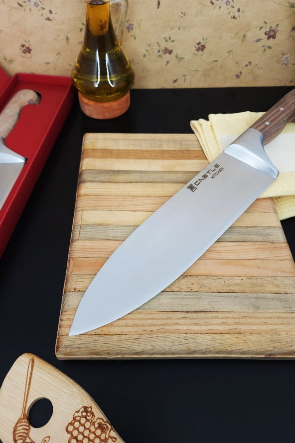 CASTLE KITCHEN Durable Serisi Mutfak Bıçak Seti Şef Bıçağı Et Ekmek Sebze Doğrama Bıçağı ( Xll ) - 3