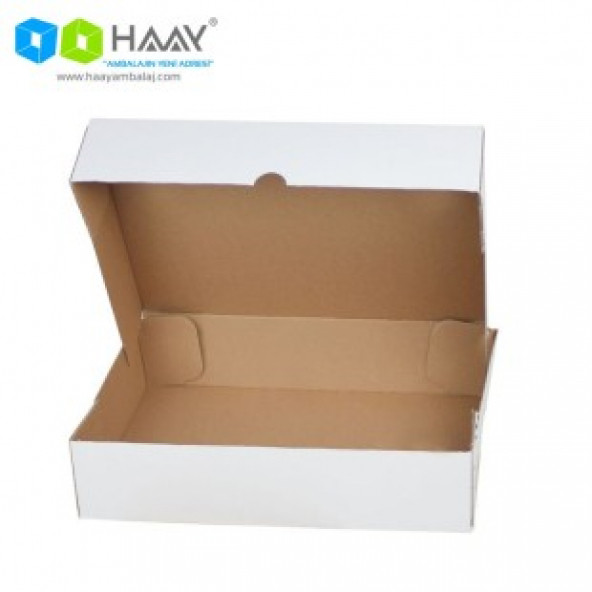 HAAY AMBALAJ 17x17x6cm E-Ticaret Kargo Kutusu - 4 Nokta - Beyaz ( 10 ADET)