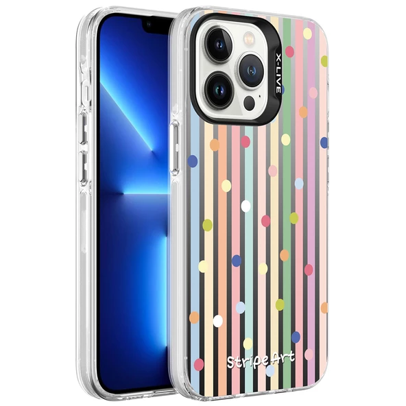 Apple iPhone 13 Pro Kılıf Desenli Zore Silver Sert Kılıf - 6