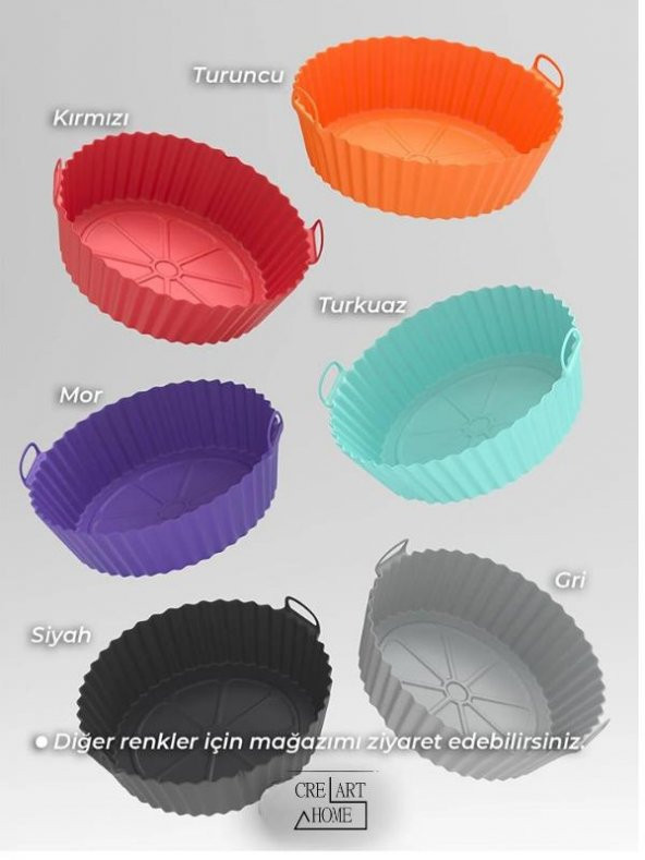 Airfryer Silikon Pişirme Kabı 20x5 Cm Bpa Içermez Tüm Airfryerlere Uyumlu Pişirme Kağıdı GRİ - 4