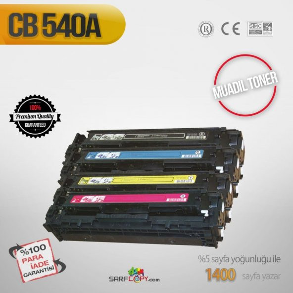 Hp Cb540A / 125A / Cb541A / Cb542A / Cb543A Premium Muadil Toner