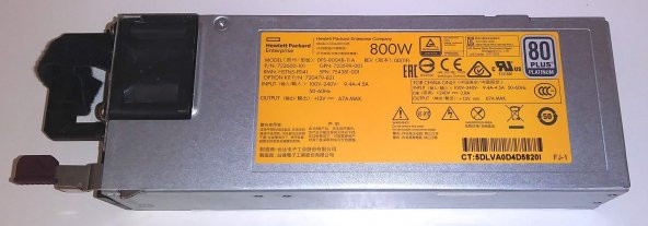 HPE 723600-101 800 Watt Power Supply Proliant DL360 DL380 ML350 G - 1