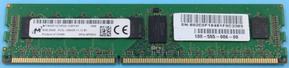 Micron MT18KSF1G72PDZ-1G6P1KF 8GB PC3L-12800R RDIMM Server RAM