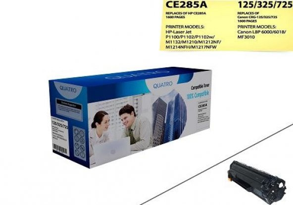 Quatro 85A / Ce285A / P1102 / M1212 / M1132 Hp Muadil Toner