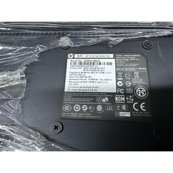 HP W1972a 18.5" 5 MS LED Yenilenmiş Monitör - 3