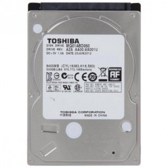 Toshiba 2.5" 500 GB MQ01ABD050 SATA 3.0 5400 RPM Notebook Hard Disk