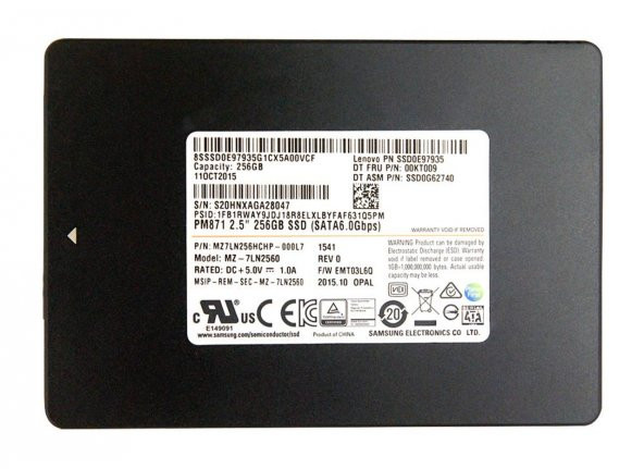 Samsung MZ-7LN2560 PM871 Series 256GB TLC SATA 6Gb/s 2.5-inch SS